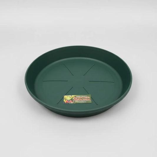 Plato Para Maceta Plastico Verde 18 Cms Pack X 2