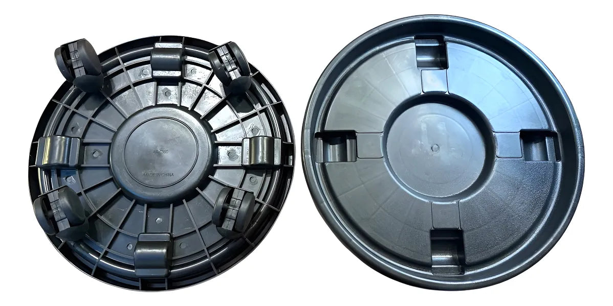 Plato Para Maceta Con Ruedas Grande 35 Cts. Negro Plato Con Ruedas