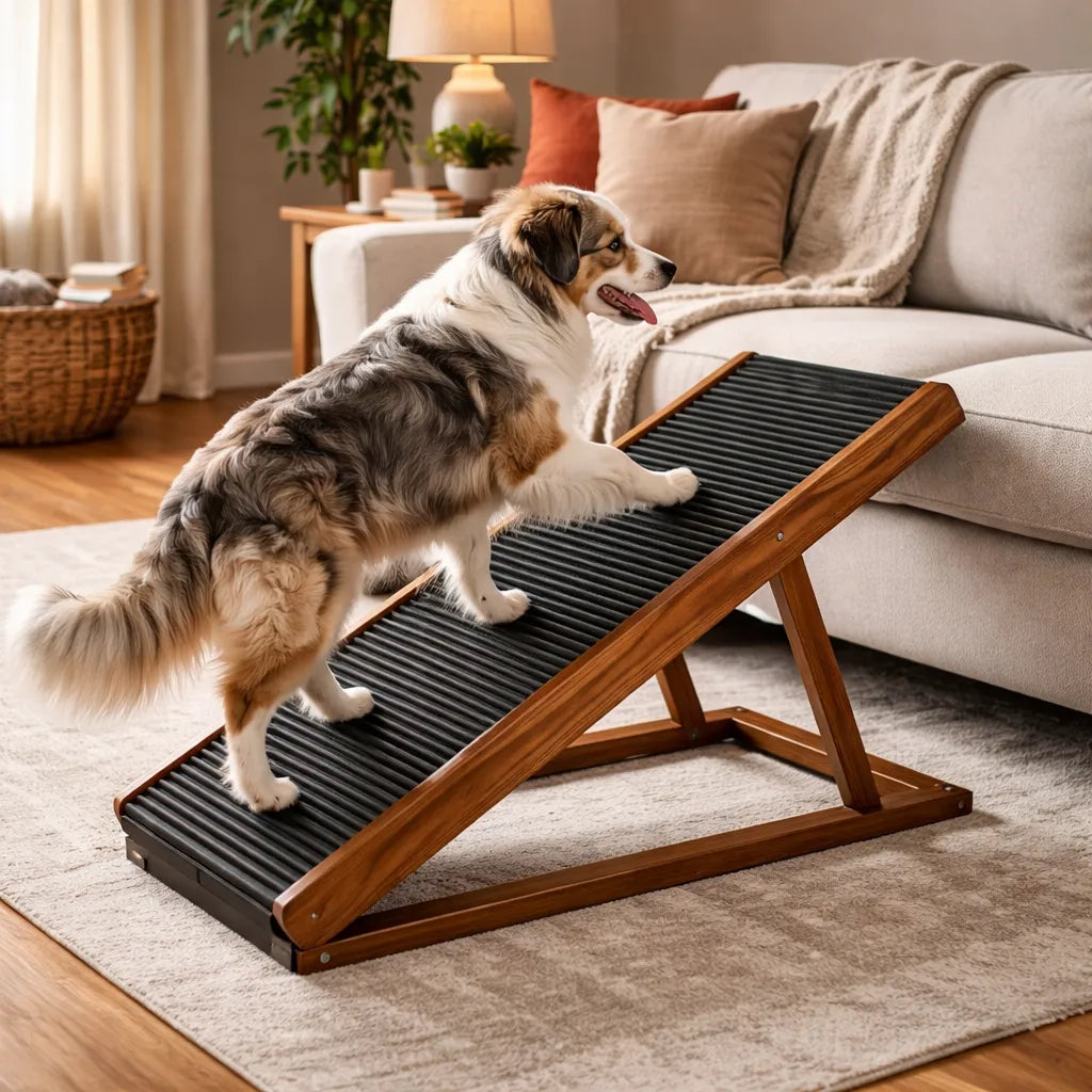 Rampa Grande Plegable Y Ajustable 3 Alturas Para Mascotas
