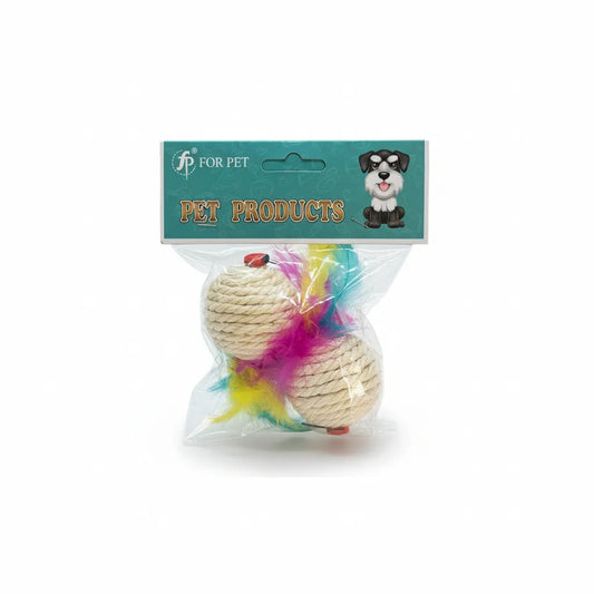 Juguete Para Gatos Raton Rascador Bolita Set X 2