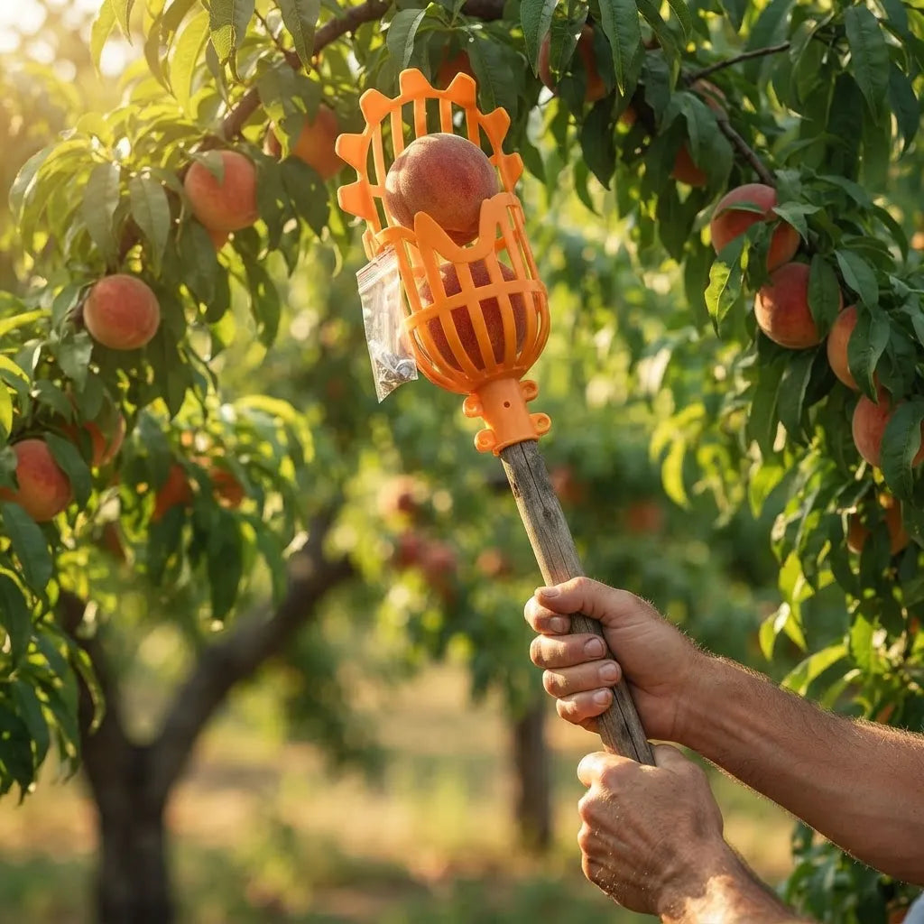 Recolector De Frutas Plástico Amarillo