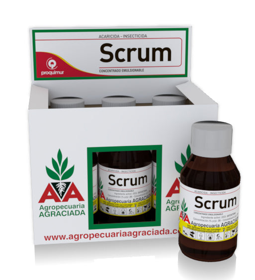 Insecticida Pulgón Lagarta Arañuela Scrum Frasco X 30 Cc