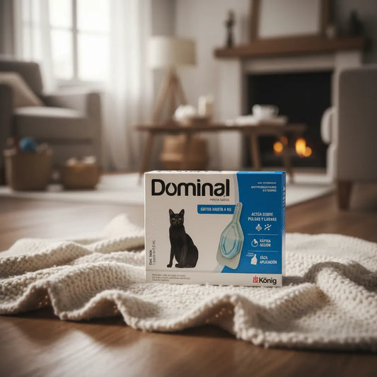 Pipeta Antipulgas Dominal Spot-on Para Gatos Hasta 4 Kg Azul