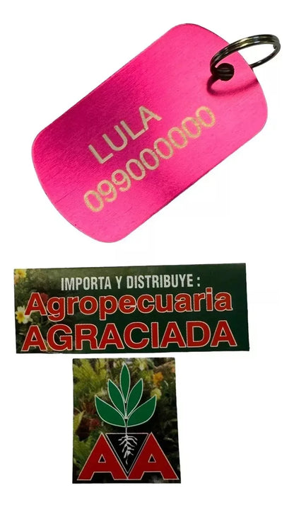 Chapitas Placas Identificadoras De Mascotas Tag Grabadas