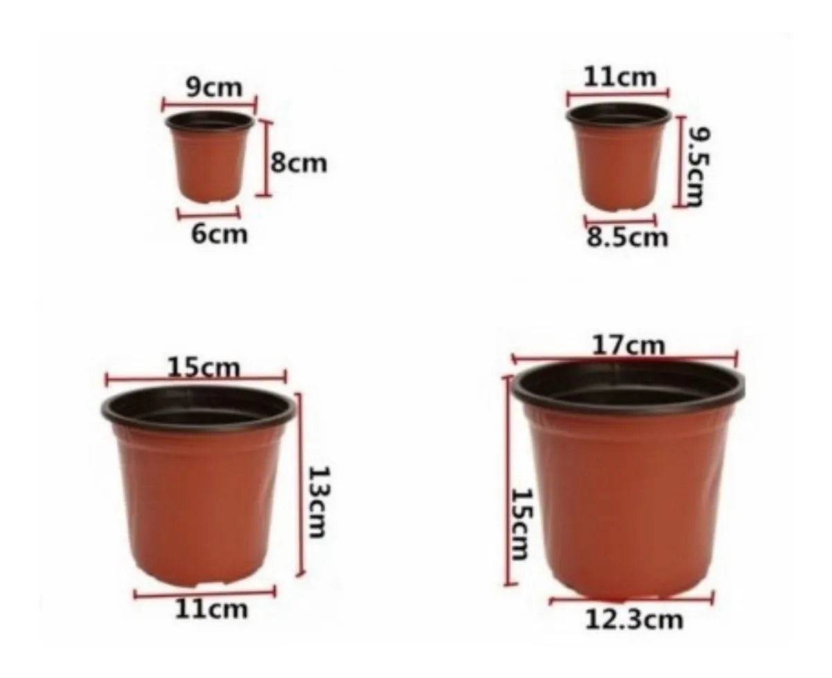 Macetas Termoformadas Jardinería 10 Unidades 9 Cts. Marrón