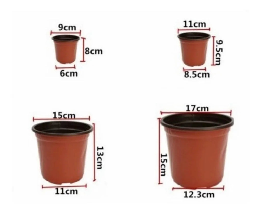 Macetas Termoformadas Jardinería 10 Unidades 11 Cts. Marrón