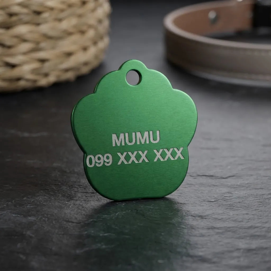Chapita Plaquita De Identificación Huellita Personalizable