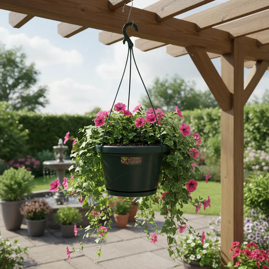 Maceta Colgante Italiana Con Plato Exterior Interior 25 Cms