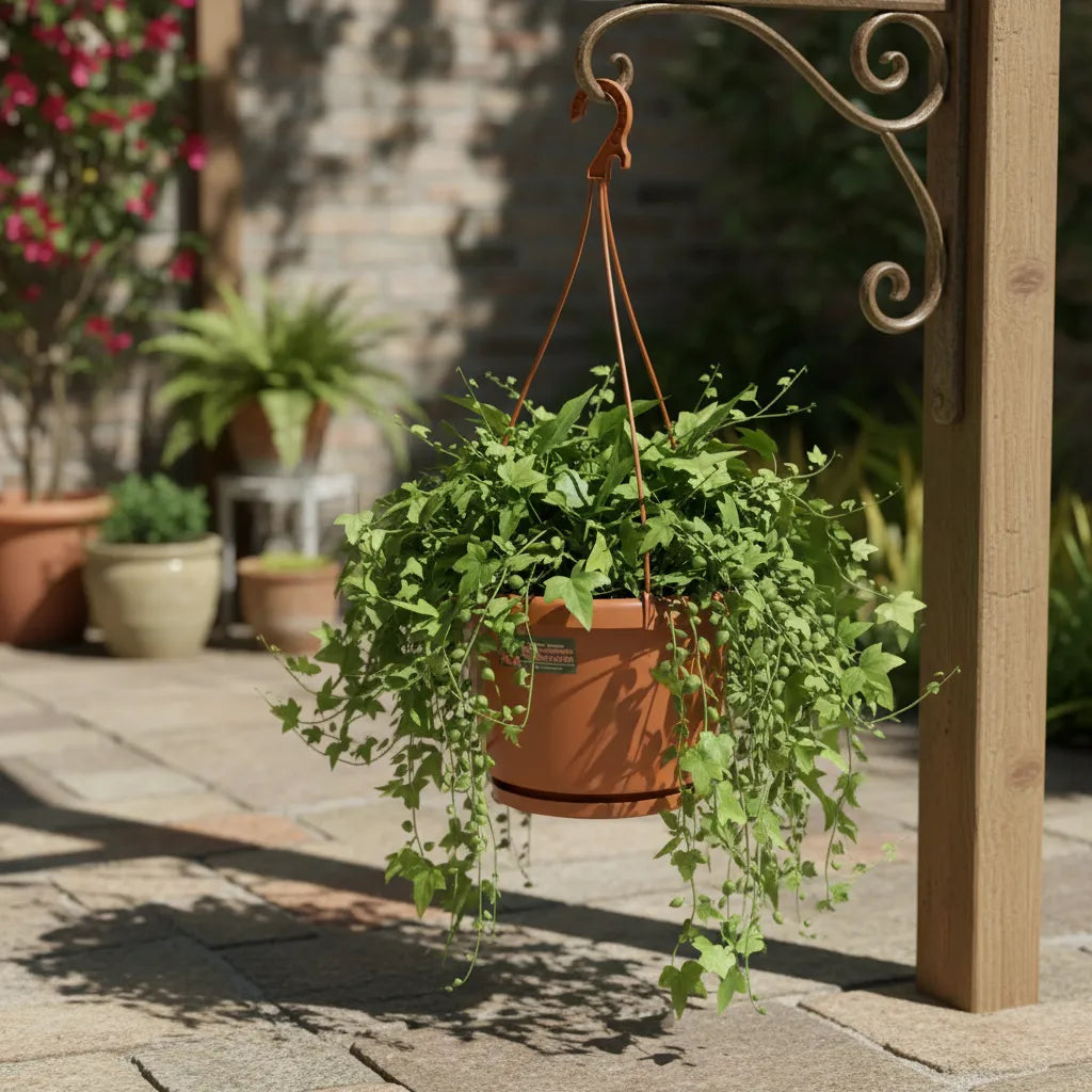Maceta Colgante Italiana Con Plato Exterior Interior 16 Cms