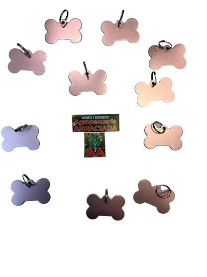 Chapitas Placas Identificadoras De Mascotas Grabadas Laser