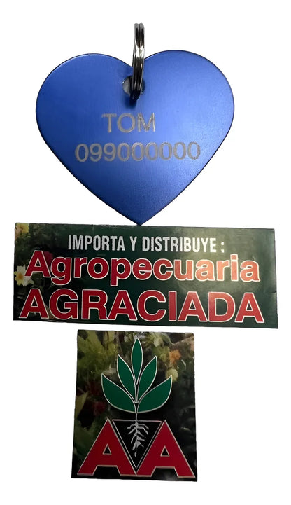 Chapitas Placas Identificadoras De Mascotas Corazon Grabadas