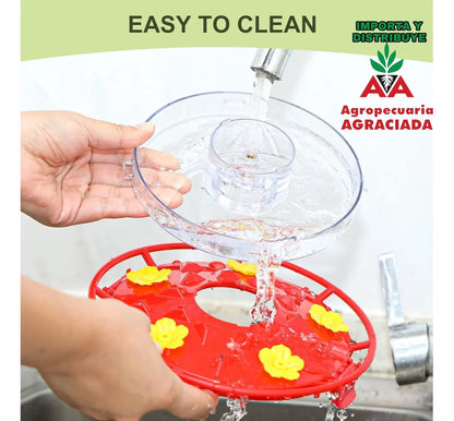 Bebedero Picaflor O Colibrí Plato Agro-a Rojo