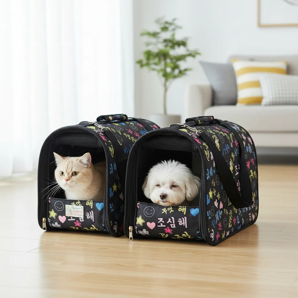 Bolso Transportador de Mascotas en Tela Grande 44 x 22 x29