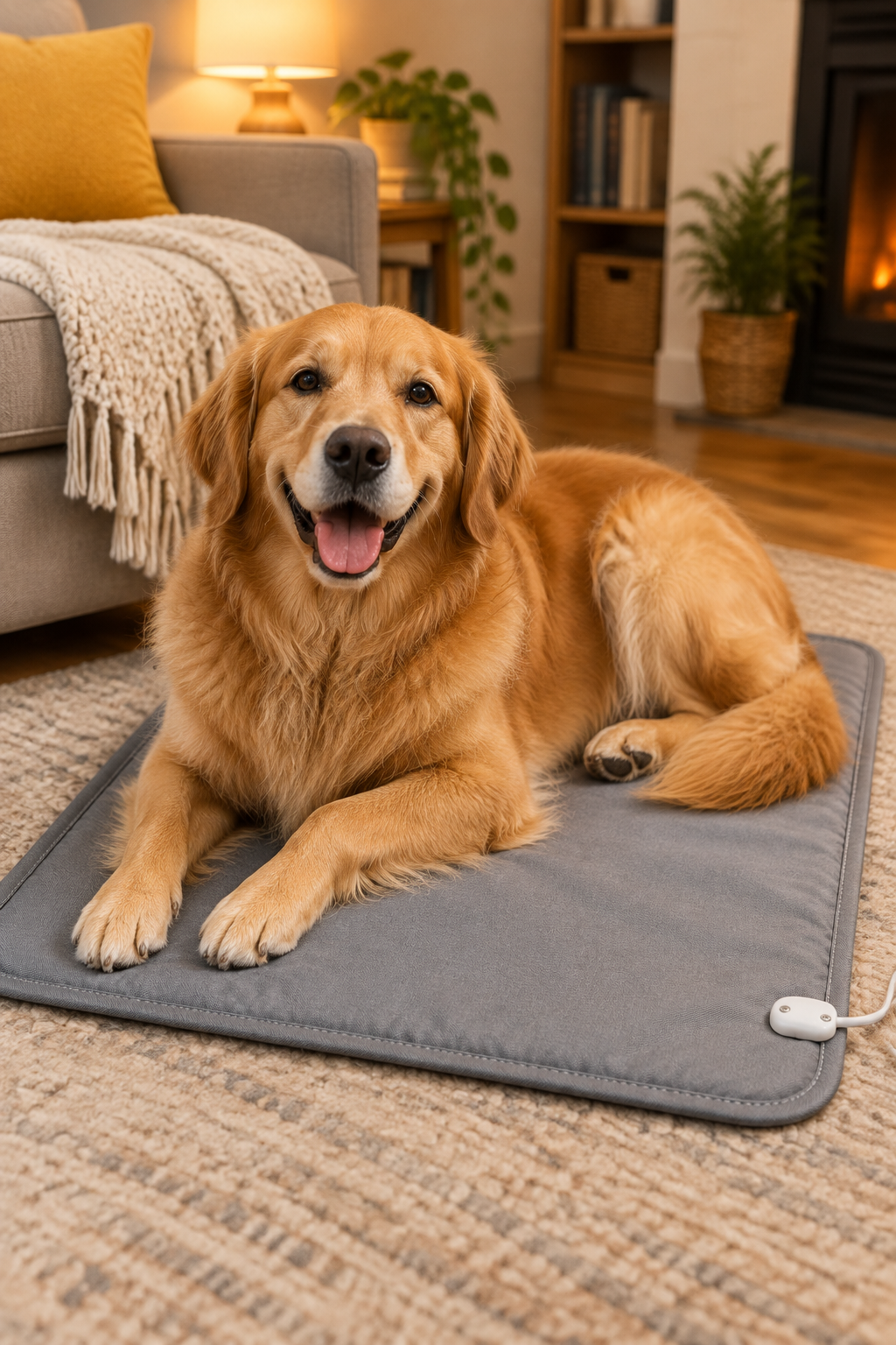 Calienta Cama De Perros Y Gatos Eléctrica Mediana 32 X 40 Gris Calienta Camas De Perro