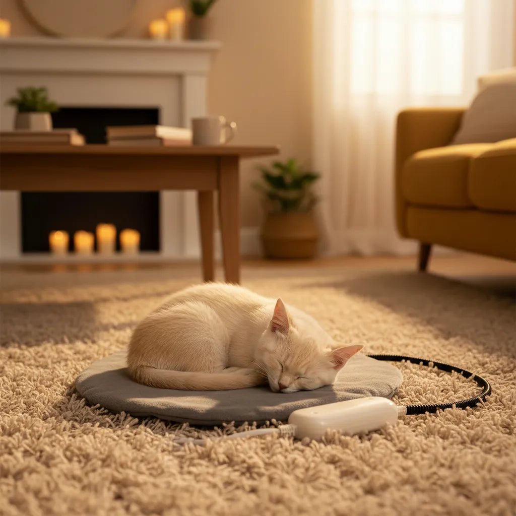 Cama Eléctrica Para Mascotas Chica Gris Oscuro 35 cms
