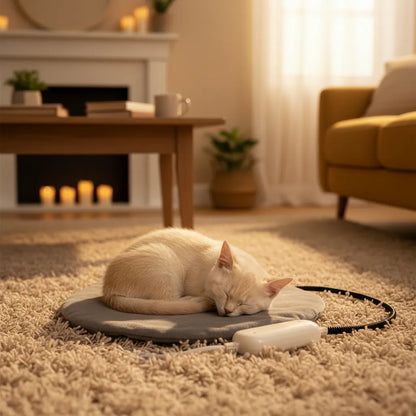 Cama Eléctrica Para Mascotas Chica Gris Oscuro