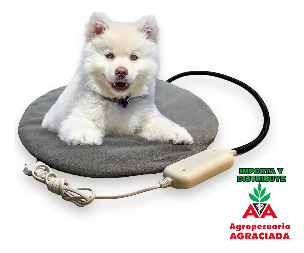 Cama Eléctrica Para Mascotas Chica Gris Oscuro 35 cms