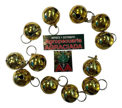 Cascabeles Metalicos Para Mascotas Grande 20 Mm Con Aro X 10