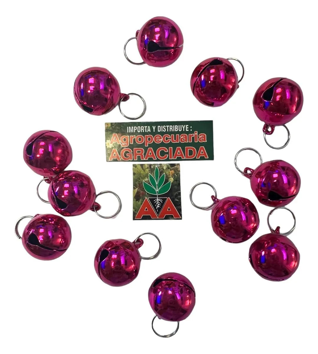 Cascabeles Metalicos Para Mascotas Grande 20 Mm Con Aro X 10