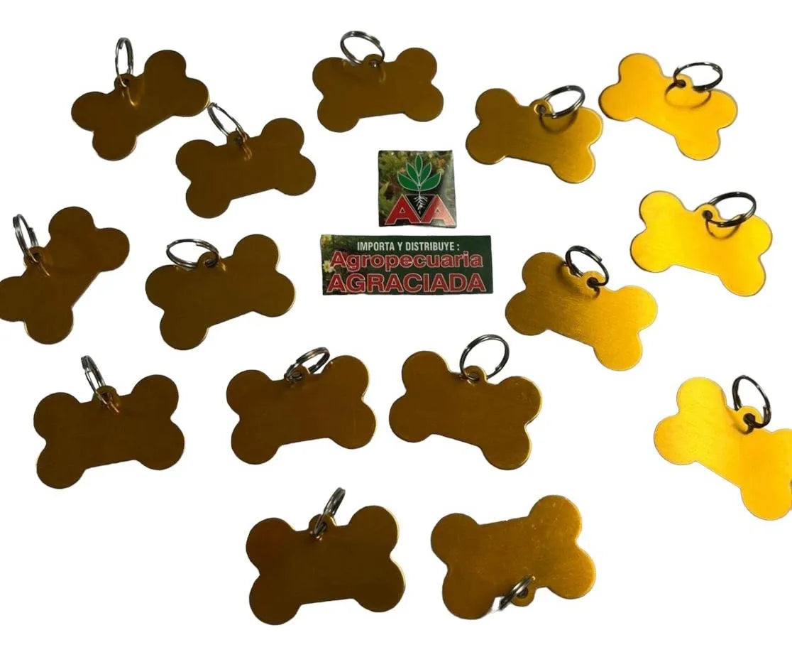 Chapitas Placas Identificadoras De Mascotas Grabadas Laser