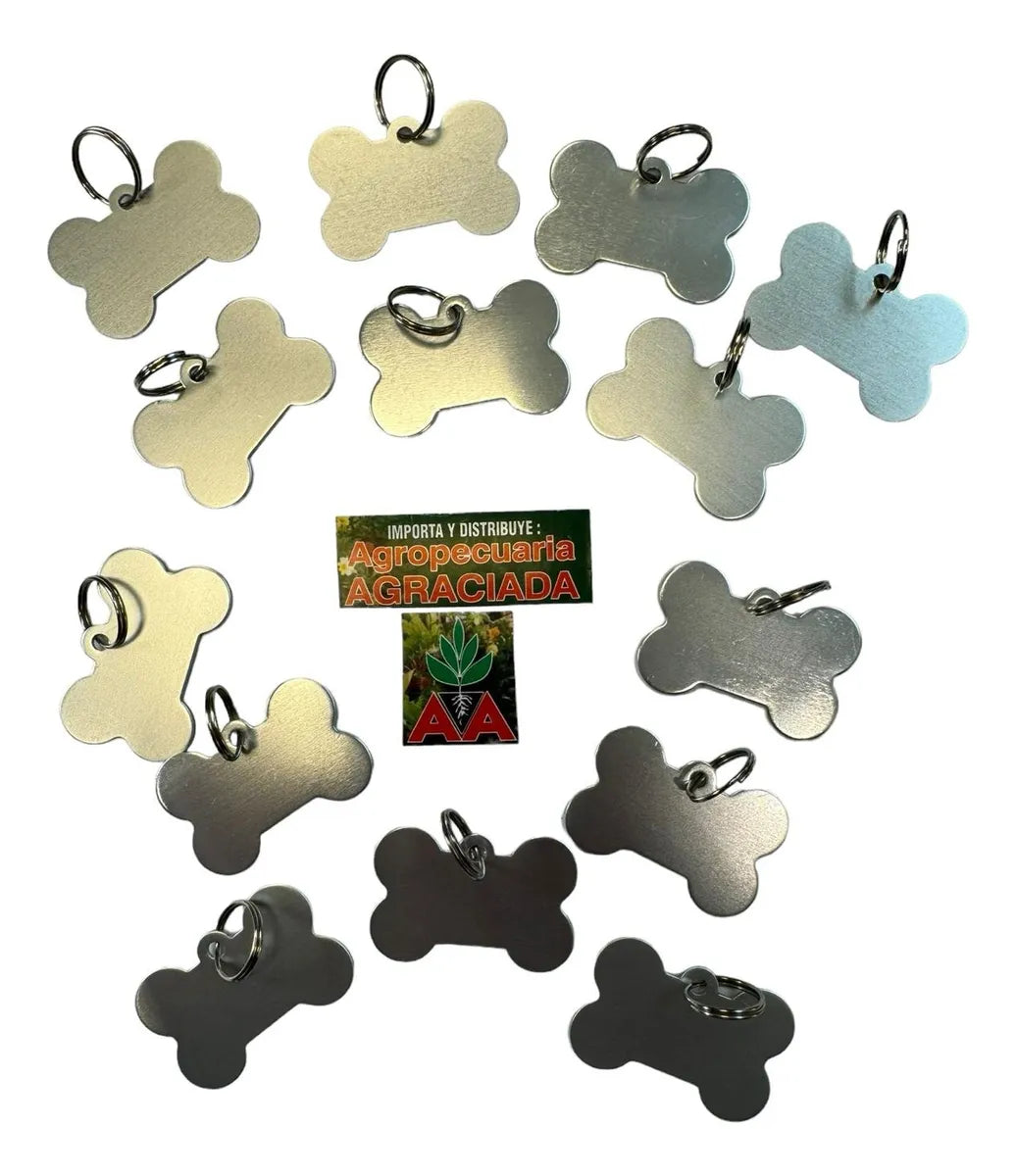 Chapitas Placas Identificadoras De Mascotas Grabadas Laser