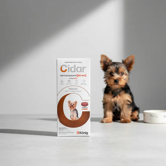 Pastilla Gato Antipulgas Cidar 1,5-3kg Marrón