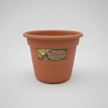 Maceta Agro A Exterior Interior Modelo Cilindrica 22 Cms