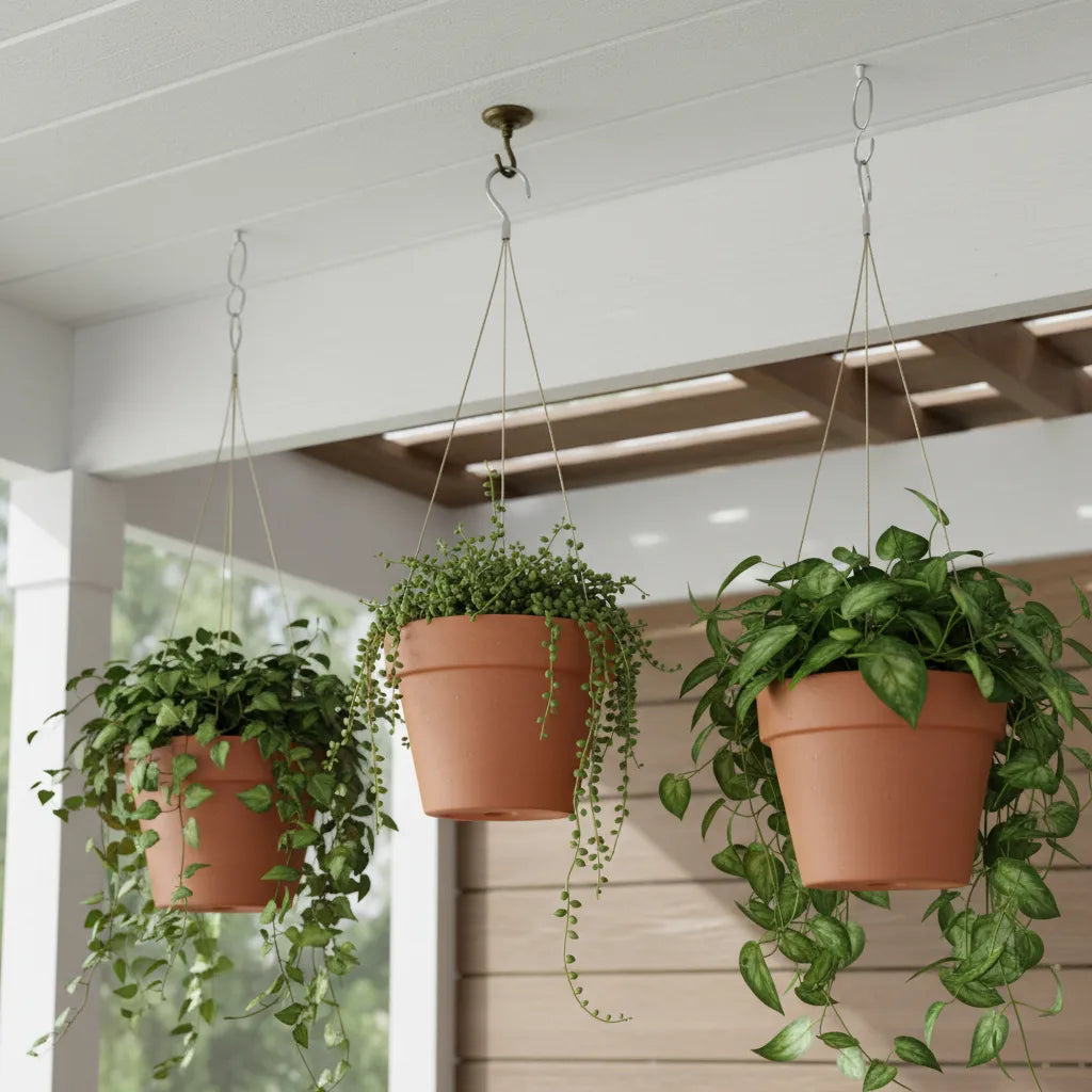 Colgante Para Plantas Linga Acero 60 Cm Exterior Interior Gris Lingas De Acero