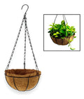 Maceta Colgante De Fibra De Coco 26 Cms. Marrón Macetero De Coco Colgante