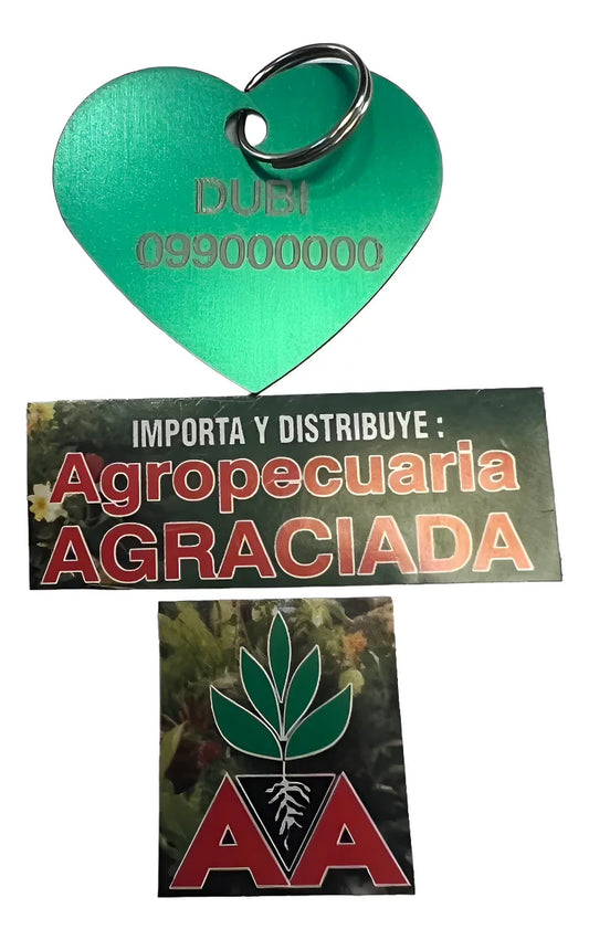 Chapitas Placas Identificadoras De Mascotas Corazon Grabadas