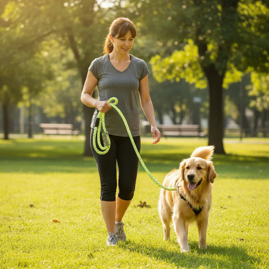 Correa Reflectiva Gruesa Largo 120 cms con Mosquetón