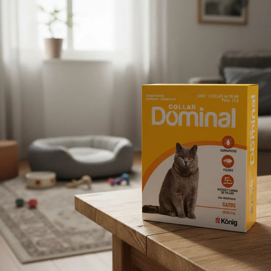 Collar Antiparasitario Dominal Para Gatos Marrón Claro