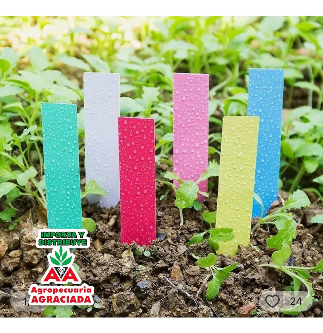 Identificadores Para Plantas Plástico Flecha Grande X 100 Agua