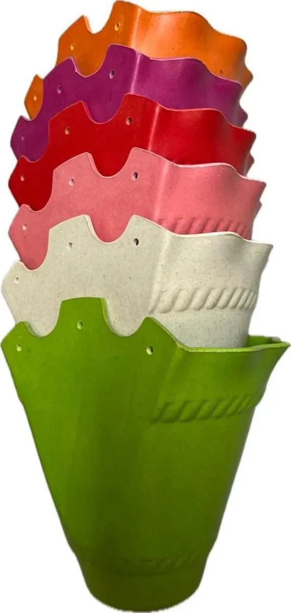 Maceta Media Flor De Pared 23 X 20 Rojo Varios Flor