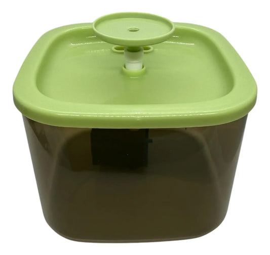 Fuente Bebedero Cuadrado Agro-a 1l Con Filtro Para Mascotas Verde