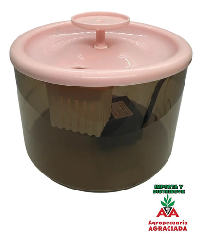 Fuente Bebedero Para Mascotas Agua Fresca Para Perro Y Gato Rosa