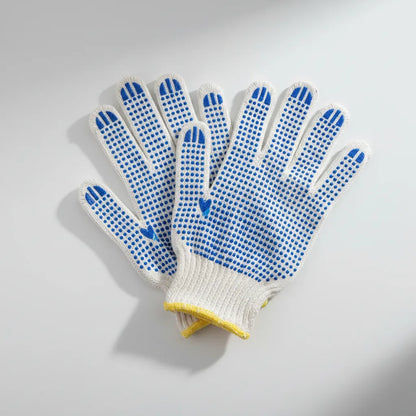 Guantes de Jardineria Puntos Azules con Goma