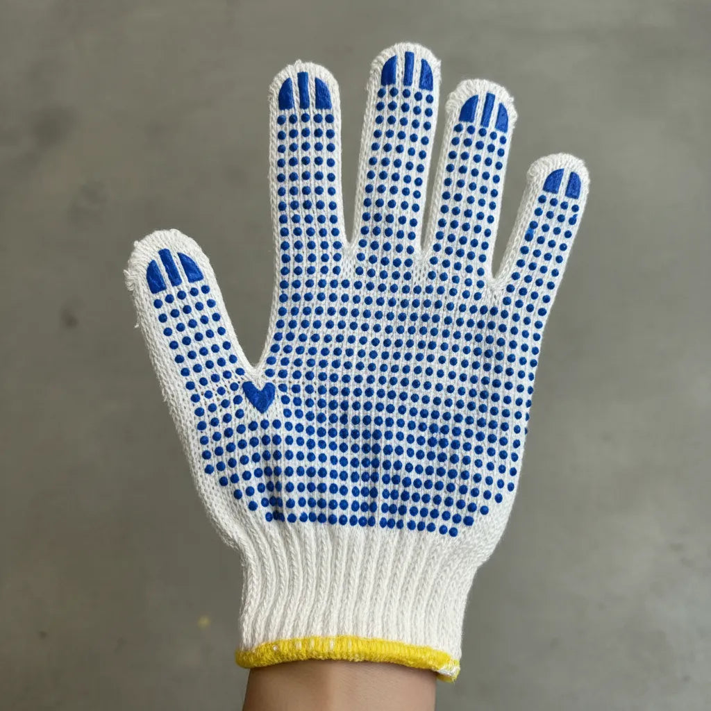 Guantes de Jardineria Puntos Azules con Goma