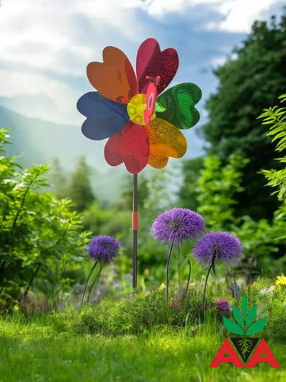 Tutor Decorativo Para Jardín Molinillo Gusanito Desarmable Rojo