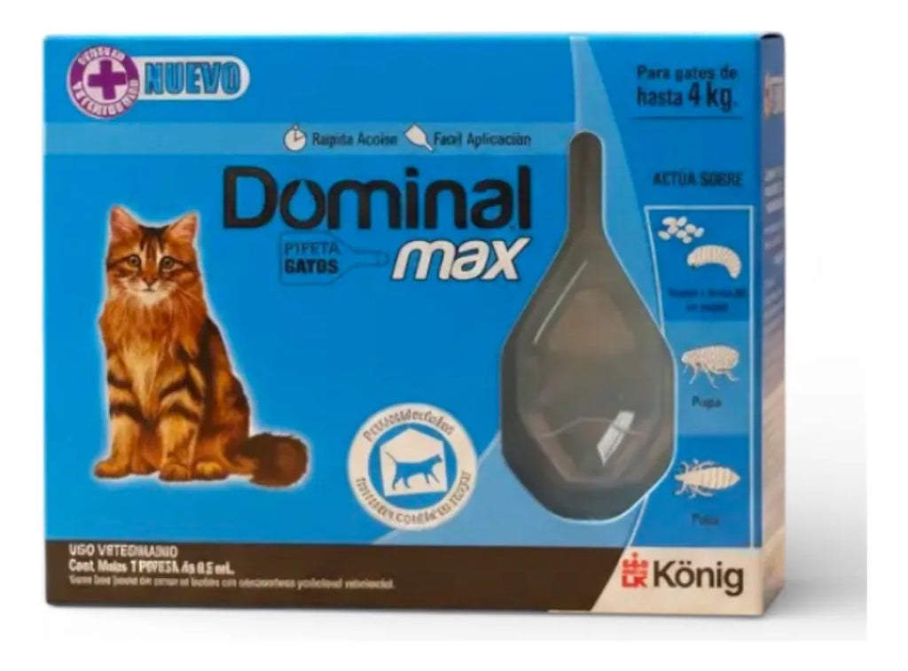 Pipeta Dominal Max Hasta 4kg Gato Amarillo