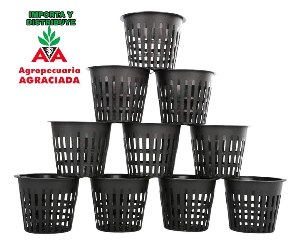 Maceta Para Hidroponia 7 X 6,5 Cms X 10 Unidades