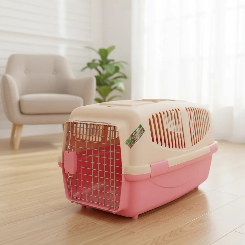 Jaula Transportadora Plástica Para Perros Y Gatos Grande