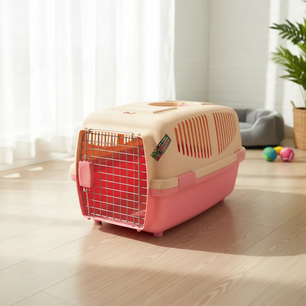 Jaula Transportadora Plástica Para Perros Y Gatos Grande