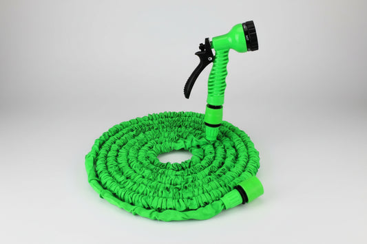 Manguera Automática Extensible A 15 Metros, Pistola Uniones Verde