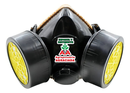 Máscara Respiratoria Agro A Dos Filtros Talle M para Gases y Vapores