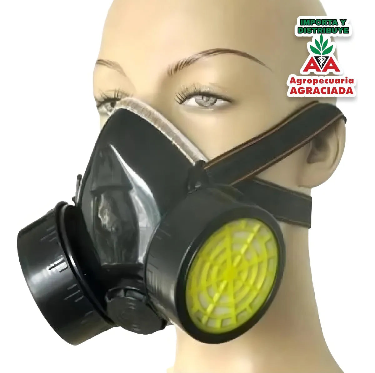 Máscara Respiratoria Agro A Dos Filtros Talle M para Gases y Vapores