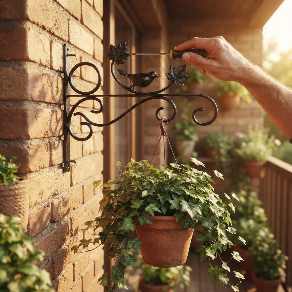 Ménsula De Hierro Pájaros Para Macetas Decoración De Jardín
