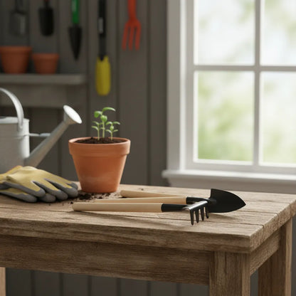 Juego de 3 Mini Palitas Mango de Madera