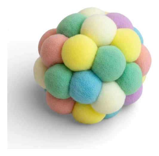 Juguete Para Gatos Esfera Multicolor En Tela