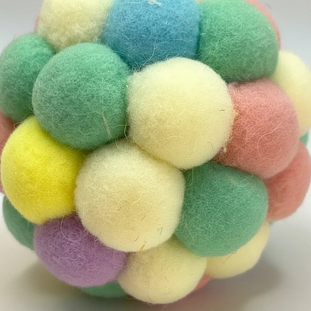 Juguete Para Gatos Esfera Multicolor En Tela